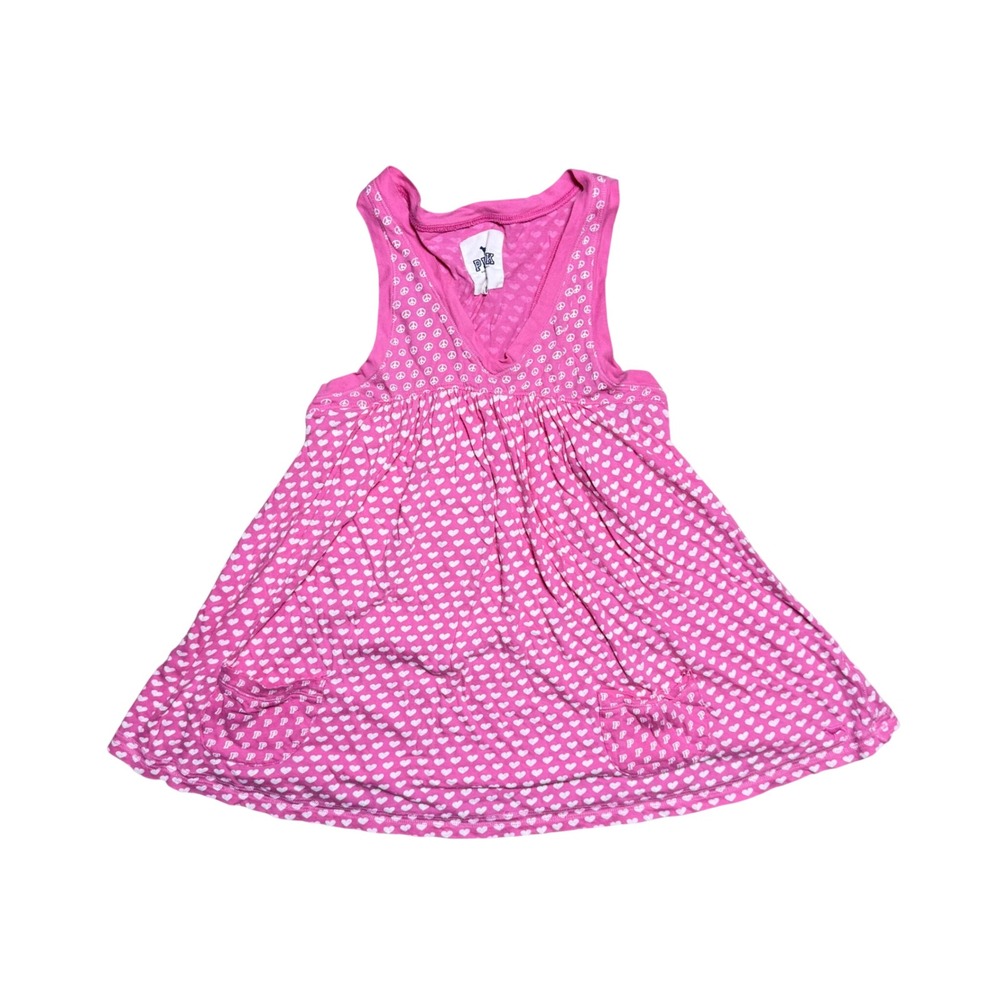 Victoria's Secret PINK Heart Peace Sign Babydoll Tank Top